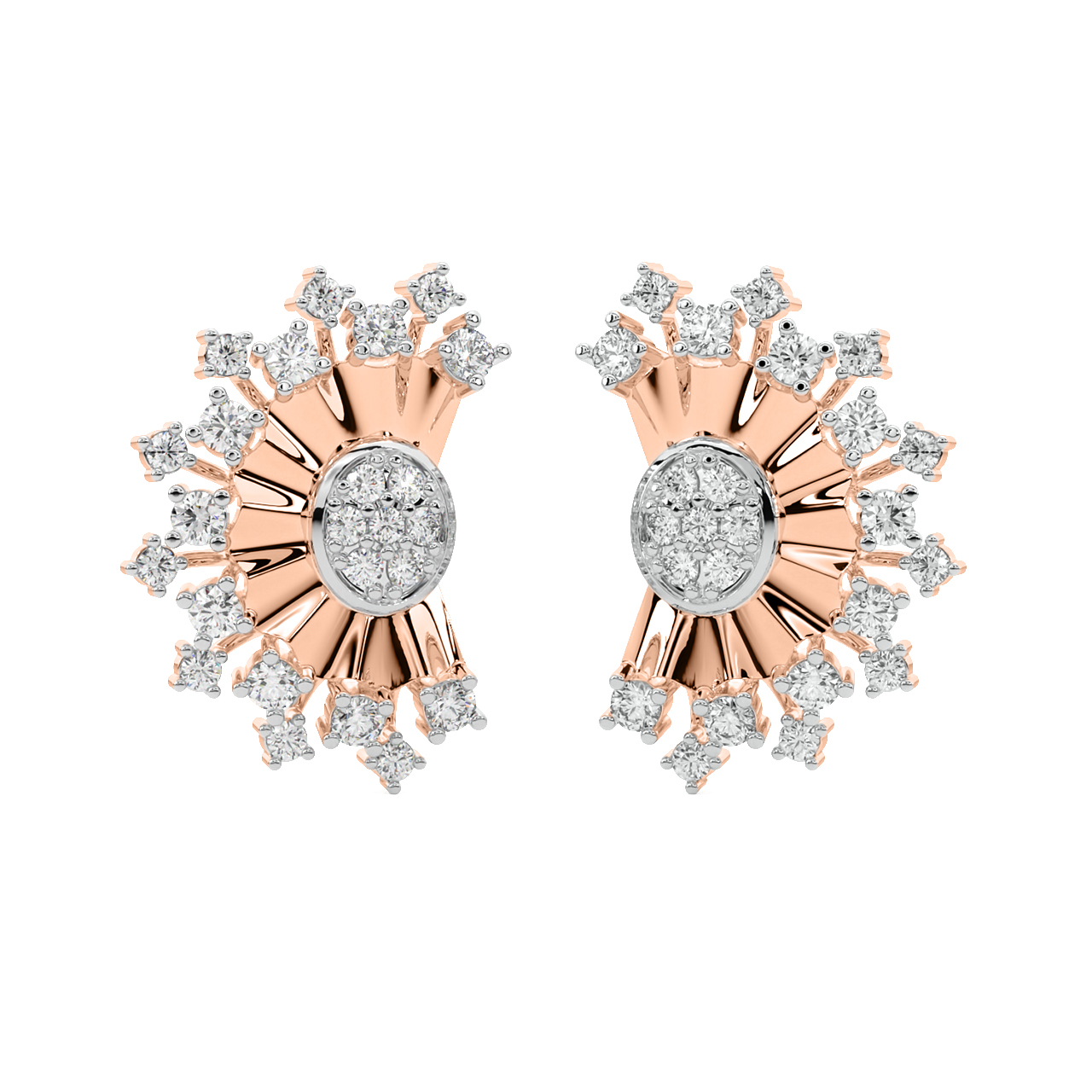 Harper Round Diamond Stud Earrings